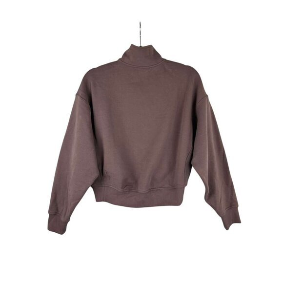 Athleta Women's XS Sweatshirt Mauve 1/4 Zip Fleece Pullover With Pockets - Picture 2 of 11